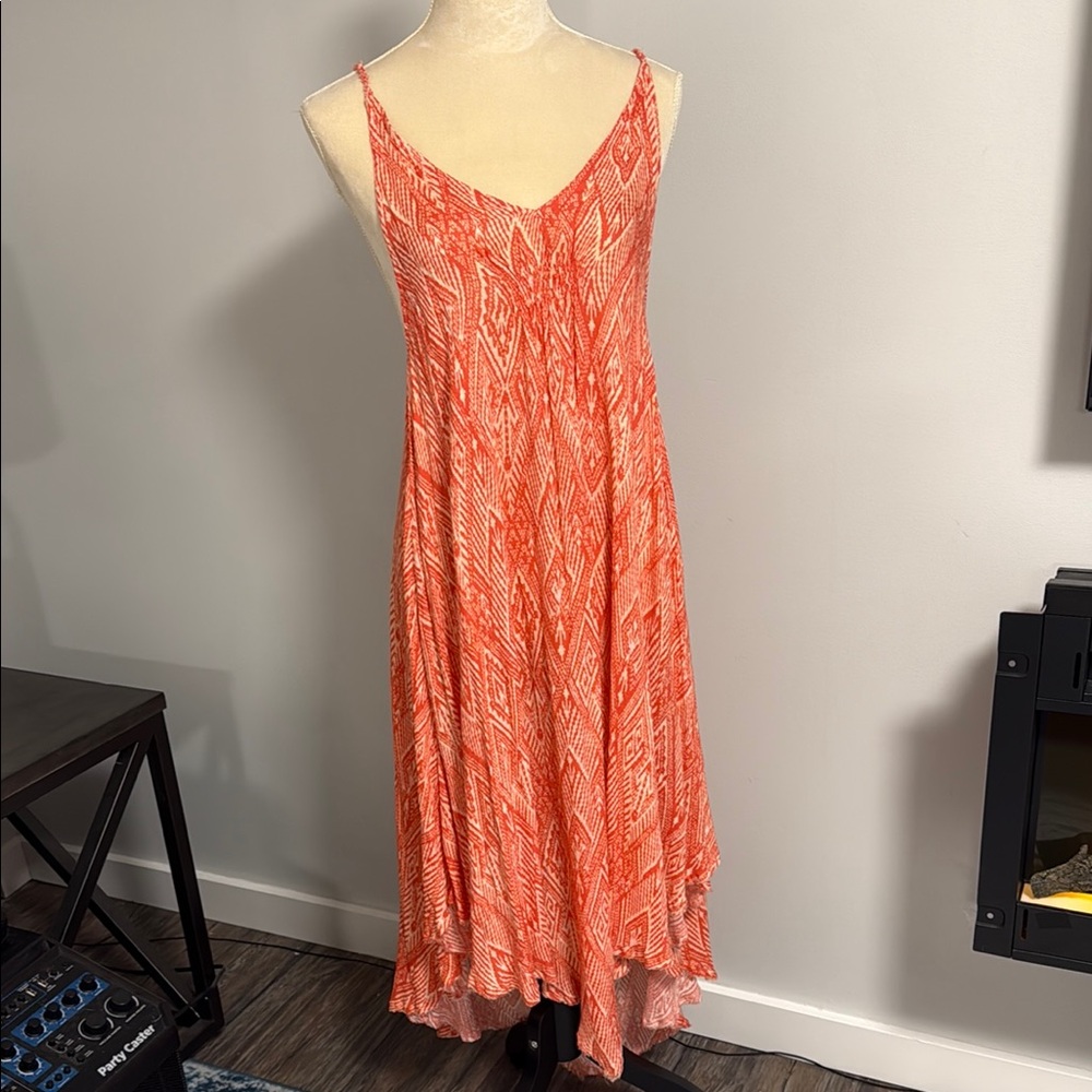 Free People Orange Beach Lounge Maxi Dress NWT Small